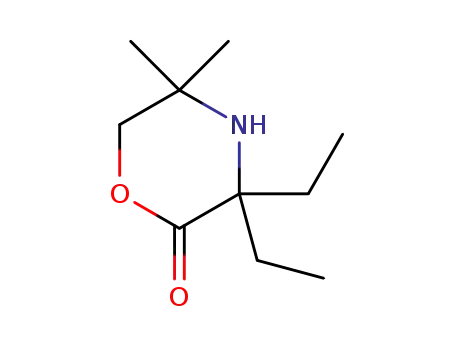 Molecular Structure of 264279-67-6 (3,3-diethyl-5,5-dimethylmorpholin-2-one)