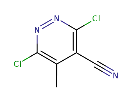 Molecular Structure of 64882-56-0 (4-Pyridazinecarbonitrile, 3,6-dichloro-5-methyl-)