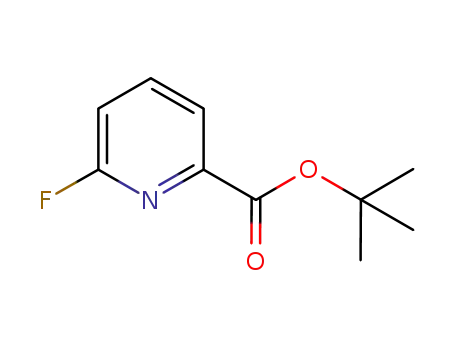 Molecular Structure of 1053656-65-7 (2-Pyridinecarboxylic acid, 6-fluoro-, 1,1-dimethylethyl ester)