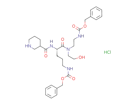 benzyl {(4S)-5-[(2-{[(benzyloxy)carbonyl]amino}ethyl)(2-hydroxyethyl)amino]-5-oxo-4-[(piperidin-3-ylcarbonyl)amino]pentyl}carbamate hydrochloride