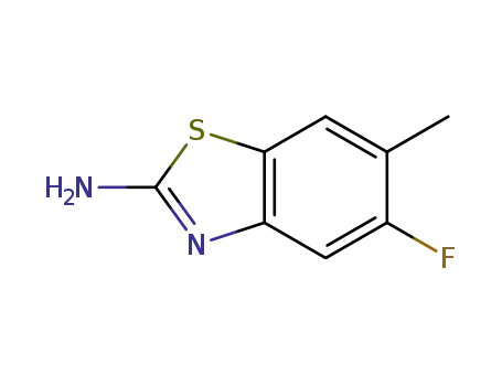 Molecular Structure of 1155287-47-0 (5-fluoro-6-methylbenzo[d]thiazol-2-amine)