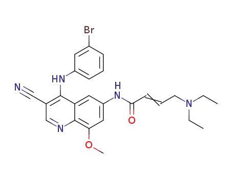 2-Butenamide,
N-[4-[(3-bromophenyl)amino]-3-cyano-8-methoxy-6-quinolinyl]-4-(diethyl
amino)-
