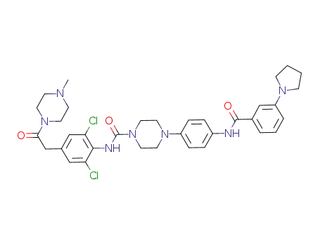 Molecular Structure of 1092504-43-2 (C<sub>35</sub>H<sub>41</sub>Cl<sub>2</sub>N<sub>7</sub>O<sub>3</sub>)