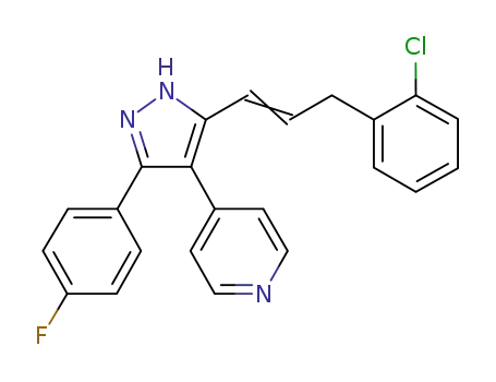 5<sup>(3)</sup>-[3-(2-chlorophenyl)-1-propenyl]-3<sup>(5)</sup>-(4-fluorophenyl)-4-(4-pyridyl)pyrazole