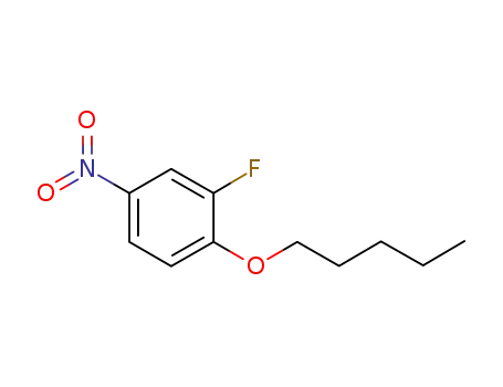 Molecular Structure of 112772-90-4 (Benzene, 2-fluoro-4-nitro-1-(pentyloxy)-)