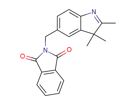 Molecular Structure of 149980-68-7 (1H-Isoindole-1,3(2H)-dione, 2-[(2,3,3-trimethyl-3H-indol-5-yl)methyl]-)