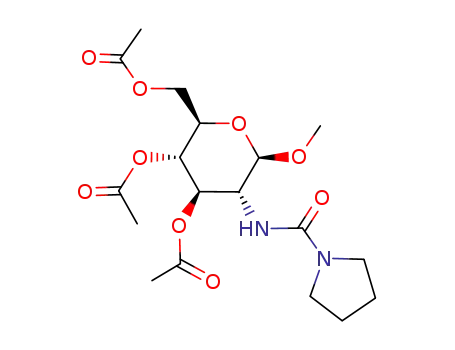 methyl 3,4,6-tri-O-acetyl-2-deoxy-2-(3-pyrrolidinoureido)-β-D-glucopyranoside
