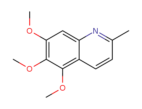 Molecular Structure of 117638-94-5 (Quinoline, 5,6,7-trimethoxy-2-methyl-)