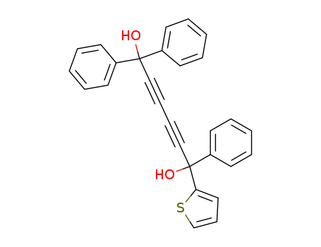 Molecular Structure of 121814-15-1 (1,1,6-triphenyl-6-[2]thienyl-hexa-2,4-diyne-1,6-diol)