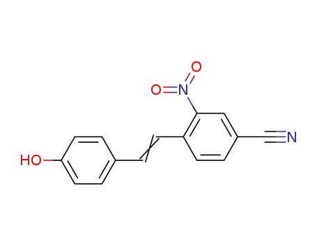 Molecular Structure of 65199-95-3 (Benzonitrile, 4-[2-(4-hydroxyphenyl)ethenyl]-3-nitro-)