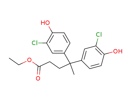 4,4-bis-(3-chloro-4-hydroxy-phenyl)-valeric acid ethyl ester