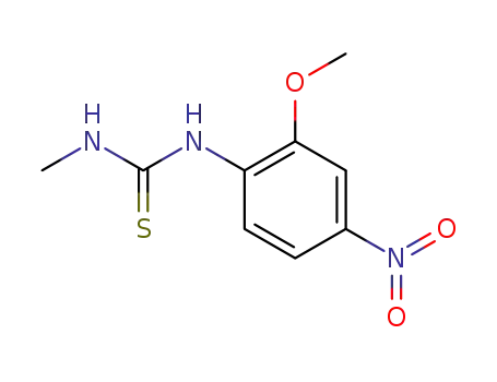 Molecular Structure of 98997-42-3 (<i>N</i>-(2-methoxy-4-nitro-phenyl)-<i>N</i>'-methyl-thiourea)
