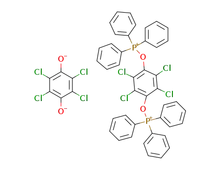 Molecular Structure of 120335-72-0 (hexa-<i>P</i>-phenyl-<i>P</i>,<i>P</i>'-(tetrachloro-<i>p</i>-phenylenedioxy)-di-phosphonium; tetrachloro-benzene-1,4-diolate)