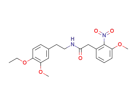 Molecular Structure of 110332-38-2 ((3-methoxy-2-nitro-phenyl)-acetic acid-(4-ethoxy-3-methoxy-phenethylamide))