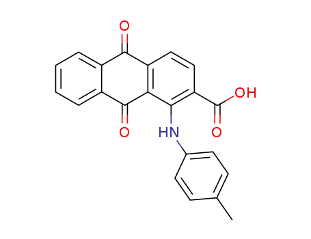 9,10-dioxo-1-<i>p</i>-toluidino-9,10-dihydro-anthracene-2-carboxylic acid
