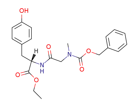 Molecular Structure of 911671-16-4 (<i>N</i>-(<i>N</i>-benzyloxycarbonyl-<i>N</i>-methyl-glycyl)-L-tyrosine ethyl ester)