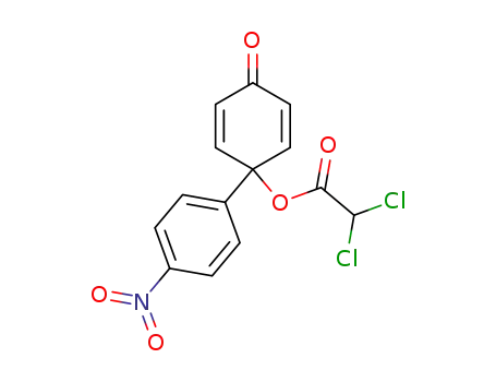Molecular Structure of 888772-25-6 (4-dichloroacetoxy-4-(4'-nitrophenyl)-2,5-cyclohexadienone)