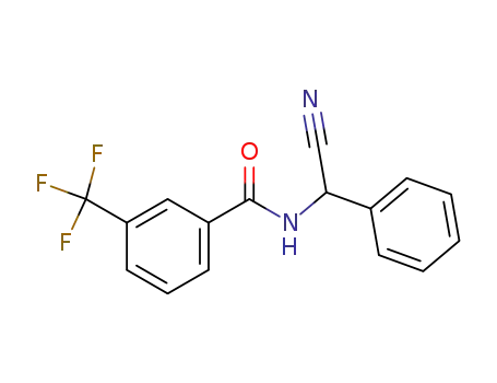 Molecular Structure of 3836-33-7 (phenyl-(3-trifluoromethyl-benzoylamino)-acetonitrile)