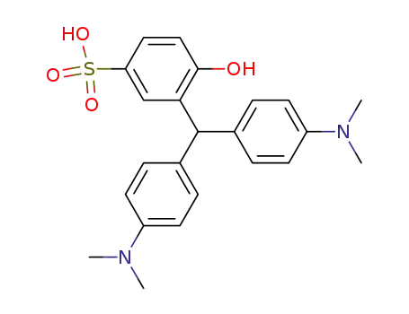 Molecular Structure of 99152-82-6 (3-(4,4'-bis-dimethylamino-benzhydryl)-4-hydroxy-benzenesulfonic acid)