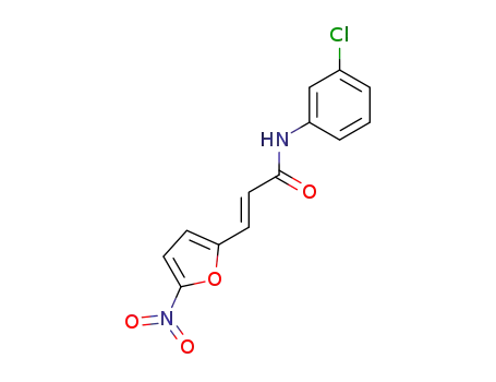 Molecular Structure of 97027-33-3 (3<i>t</i>-(5-nitro-[2]furyl)-acrylic acid-(3-chloro-anilide))