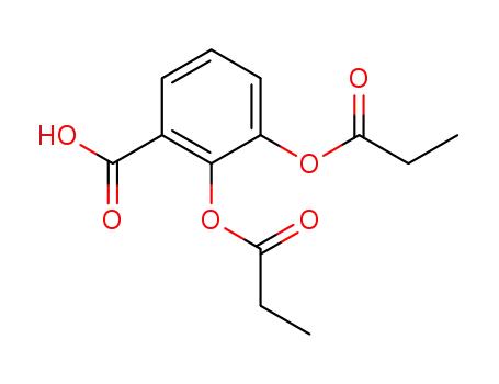 Molecular Structure of 100798-54-7 (2,3-bis-propionyloxy-benzoic acid)