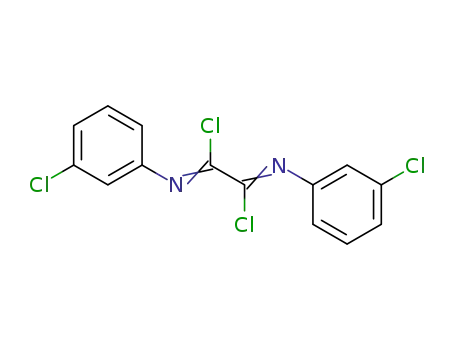 Molecular Structure of 104439-07-8 (Ethanediimidoyl dichloride, bis(3-chlorophenyl)-)