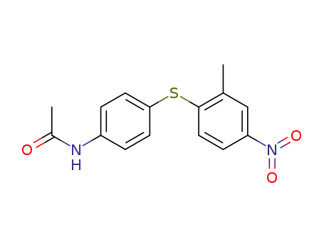 Molecular Structure of 855931-99-6 (acetic acid-[4-(2-methyl-4-nitro-phenylsulfanyl)-anilide])