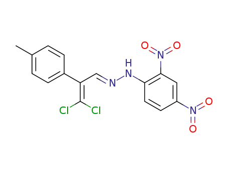 3,3-dichloro-2-<i>p</i>-tolyl-acrylaldehyde-(2,4-dinitro-phenylhydrazone)