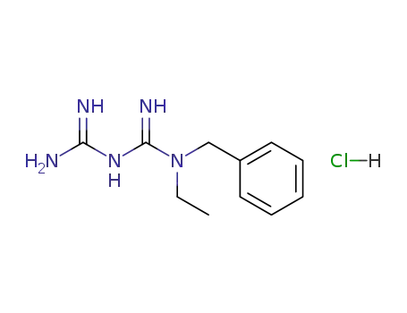 Molecular Structure of 117862-73-4 (Imidodicarbonimidic diamide, N-ethyl-N-(phenylmethyl)-,
monohydrochloride)
