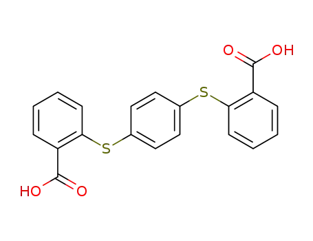 Molecular Structure of 873414-48-3 (2,2'-<i>p</i>-phenylenedimercapto-di-benzoic acid)
