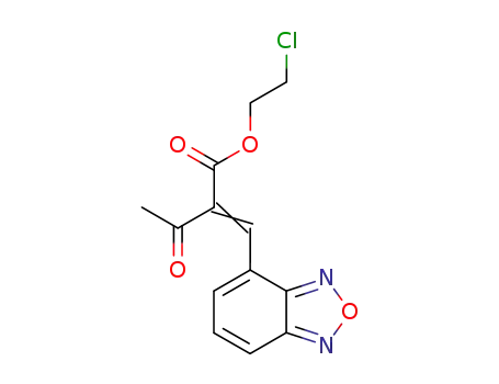 Molecular Structure of 210579-35-4 (2-[1-Benzo[1,2,5]oxadiazol-4-yl-meth-(E)-ylidene]-3-oxo-butyric acid 2-chloro-ethyl ester)