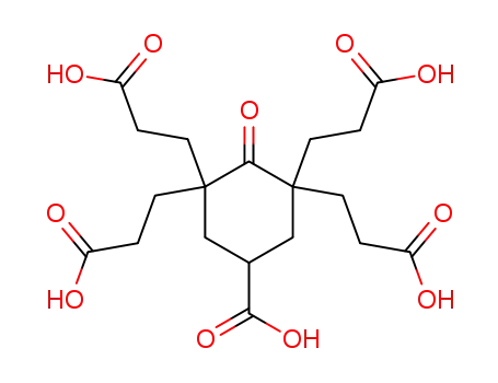 Molecular Structure of 5408-01-5 (3,3,5,5-tetrakis(2-carboxyethyl)-4-oxo-cyclohexane-1-carboxylic acid)