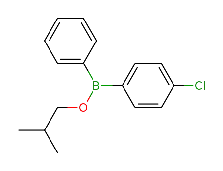Molecular Structure of 85724-95-4 (Borinic acid, (4-chlorophenyl)phenyl-, 2-methylpropyl ester)