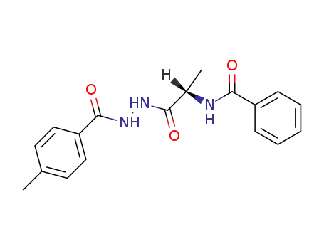 Molecular Structure of 111034-06-1 (<i>N</i>-(<i>N</i>-benzoyl-L-alanyl)-<i>N</i>'-<i>p</i>-toluoyl-hydrazine)