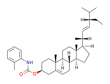 Molecular Structure of 122241-66-1 (3β-<i>o</i>-tolylcarbamoyloxy-stigmasta-5,22<i>t</i>-diene)
