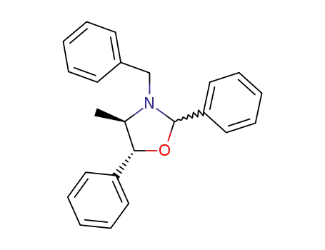 (+/-)-3-benzyl-4<i>r</i>-methyl-2ξ,5<i>t</i>-diphenyl-oxazolidine