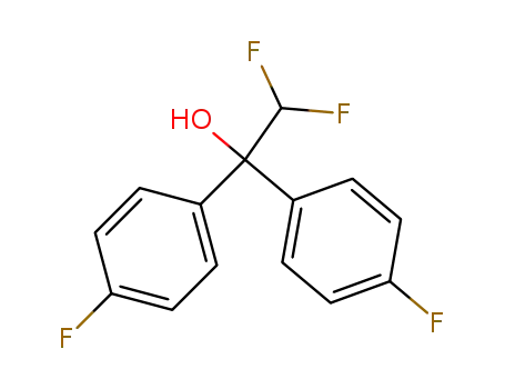 Molecular Structure of 730-72-3 (2,2-difluoro-1,1-bis-(4-fluoro-phenyl)-ethanol)