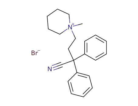 1-(3-cyano-3,3-diphenyl-propyl)-1-methyl-piperidinium; bromide
