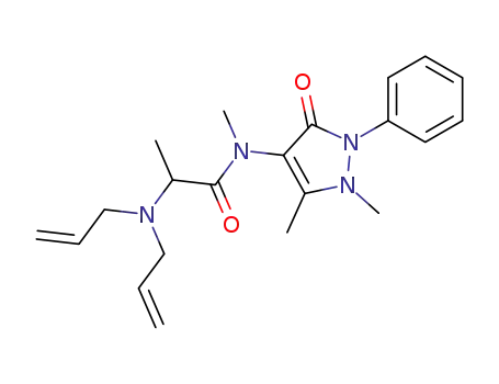 Molecular Structure of 110246-74-7 (<i>N</i>,<i>N</i>-diallyl-<i>DL</i>-alanine-[(1,5-dimethyl-3-oxo-2-phenyl-2,3-dihydro-1<i>H</i>-pyrazol-4-yl)-methyl-amide])