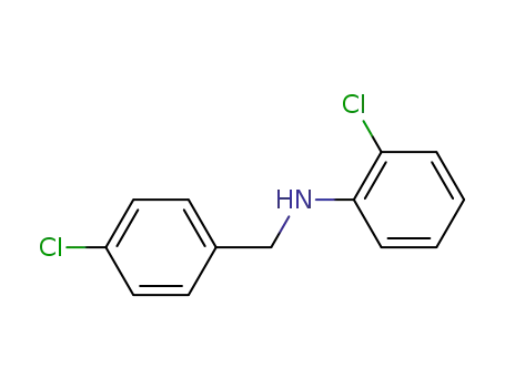 Molecular Structure of 13159-72-3 (2-chloro-<i>N</i>-(4-chloro-benzyl)-aniline)