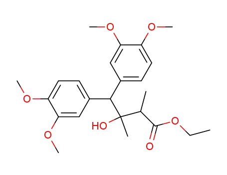4,4-bis-(3,4-dimethoxy-phenyl)-3-hydroxy-2,3-dimethyl-butyric acid ethyl ester