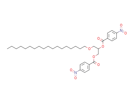 Molecular Structure of 5908-83-8 ((+/-)-3-octadecyloxy-1.2-bis-(4-nitro-benzoyloxy)-propane)