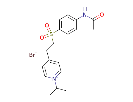 Molecular Structure of 109961-79-7 (4-[2-(<i>N</i>-acetyl-sulfanilyl)-ethyl]-1-isopropyl-pyridinium; bromide)