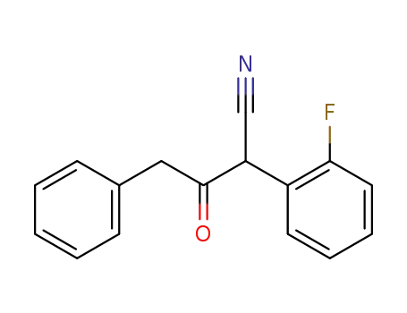 Molecular Structure of 572-98-5 (2-(2-fluoro-phenyl)-4-phenyl-acetoacetonitrile)