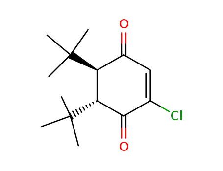 Molecular Structure of 100915-75-1 ((+/-)-5<i>r</i>,6<i>t</i>-di-<i>tert</i>-butyl-2-chloro-cyclohex-2-ene-1,4-dione)