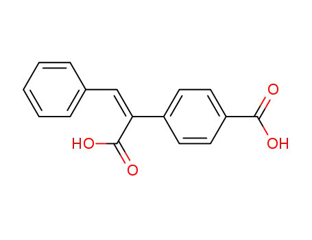 Molecular Structure of 50415-74-2 (2-(4-carboxy-phenyl)-3-phenyl-acrylic acid)