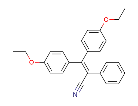 Molecular Structure of 77799-34-9 (3,3-bis-(4-ethoxy-phenyl)-2-phenyl-acrylonitrile)