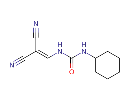Molecular Structure of 36981-06-3 (<i>N</i>-cyclohexyl-<i>N'</i>-(2,2-dicyano-vinyl)-urea)