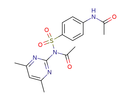 Molecular Structure of 59224-69-0 (Acetamide,
N-[[4-(acetylamino)phenyl]sulfonyl]-N-(4,6-dimethyl-2-pyrimidinyl)-)