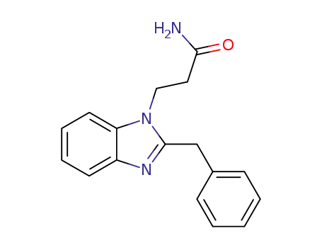 Molecular Structure of 108014-39-7 (3-(2-benzyl-benzimidazol-1-yl)-propionic acid amide)